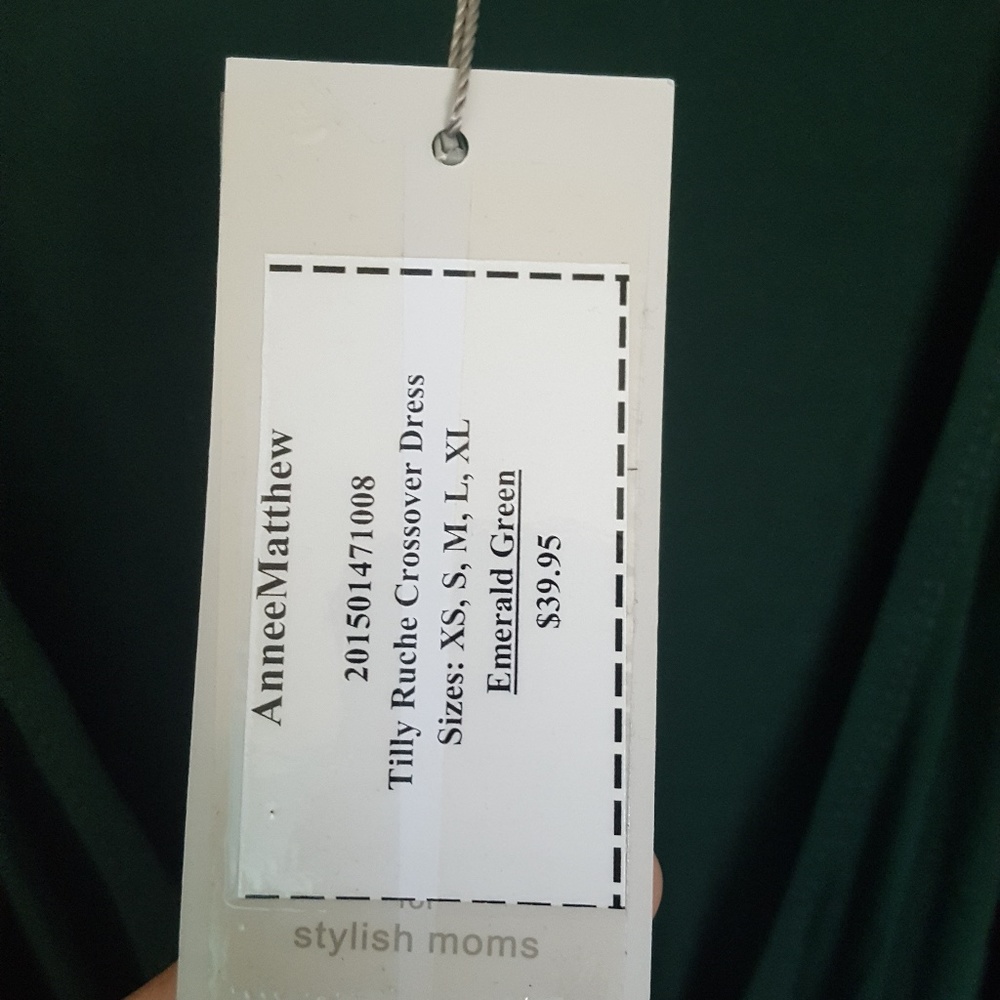 NWT Annee Mathew Lilly Ruche Crossover Dress - Picture 3 of 4